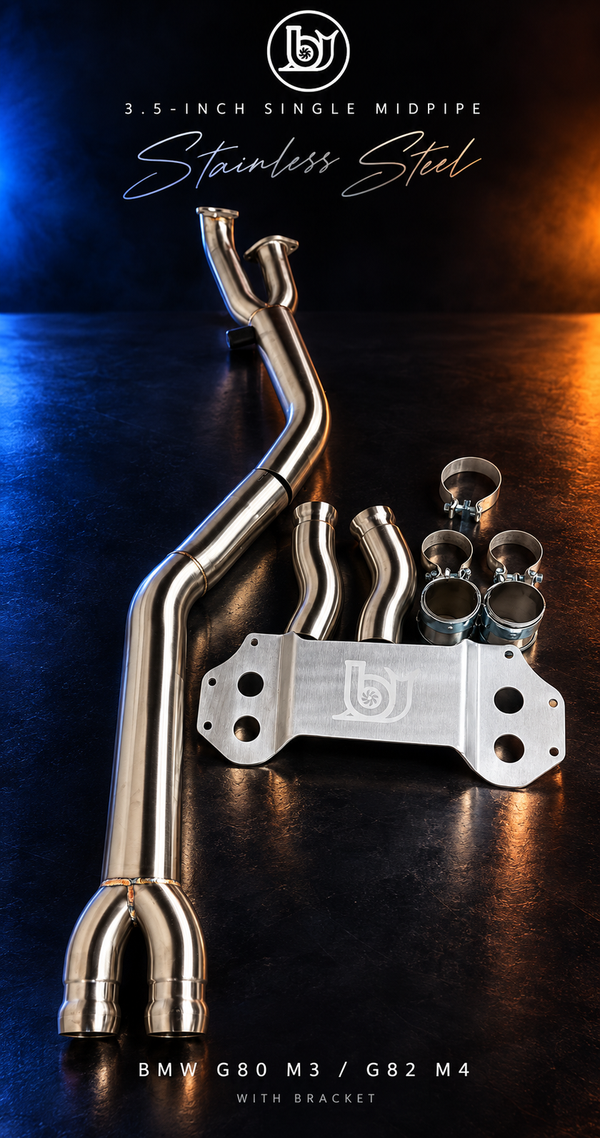 BJG Custom 3.5in Midpipe w/ Bracket for G80/82 M3/M4